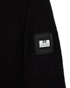 Weekend Offender Castillos Knitted Quarter Neck Sweatshirt Black -Clothing Shop KWAW22 05 CASTILLOS AW22 BLACK 9993
