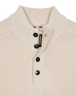 Weekend Offender Castillos Knitted Quarter Neck Sweatshirt Pumice -Clothing Shop KWAW22 05 CASTILLOS AW22 PUMICE 9968