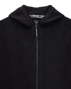 Weekend Offender Enzo Knitted Zip Hooded Sweater Black -Clothing Shop KWAW2303 ENZO BLACK 5706