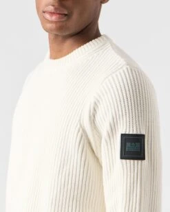 Weekend Offender Couto Knitted Sweater Winter White -Clothing Shop KWAW2307 COUTO WINTER WHITE 0036 MODEL