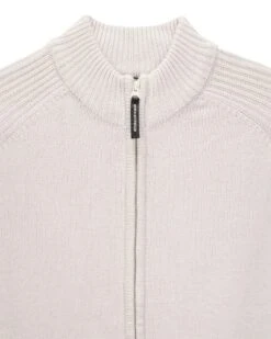Weekend Offender Dexter Knitted Zip Sweater Strato Grey -Clothing Shop KWAW2309 DEXTER STRATGRY 5726