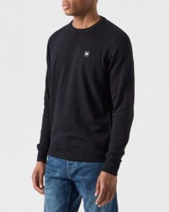 Weekend Offender Solace Knitted Sweater Black -Clothing Shop KWAW2310 SOLACE BLACK 0063 MODEL