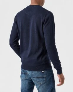 Weekend Offender Solace Knitted Sweater Navy -Clothing Shop KWAW2310 SOLACE NAVY 0050 MODEL