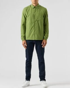 Weekend Offender Porter Pocket Over-Shirt Kiwi Green -Clothing Shop OSAW2302 PORTER KIWI 1866 MODEL