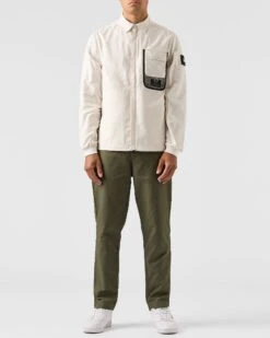 Weekend Offender Latmun Mesh Pocket Over-Shirt Winter White 11 Weekend Offender Latmun Mesh Pocket Over-Shirt Winter White -Clothing Shop OSAW2310 LATMUN WINTER WHITE 0709 MODEL