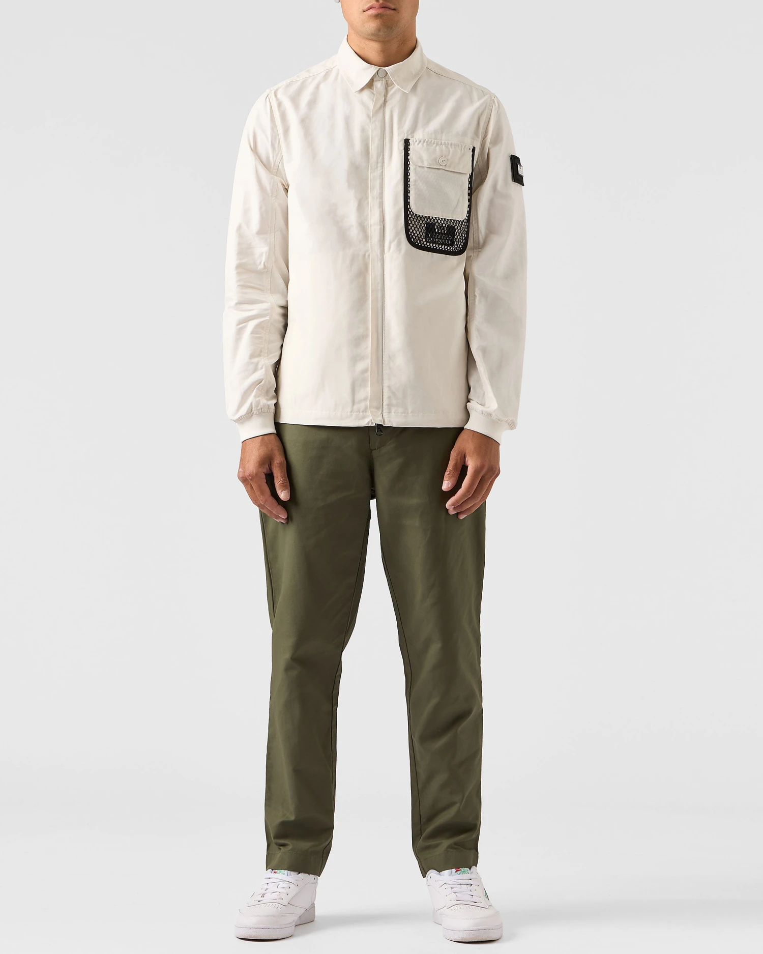 Weekend Offender Latmun Mesh Pocket Over-Shirt Winter White 3 Weekend Offender Latmun Mesh Pocket Over-Shirt Winter White - Image 3