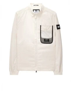 Weekend Offender Latmun Mesh Pocket Over-Shirt Winter White