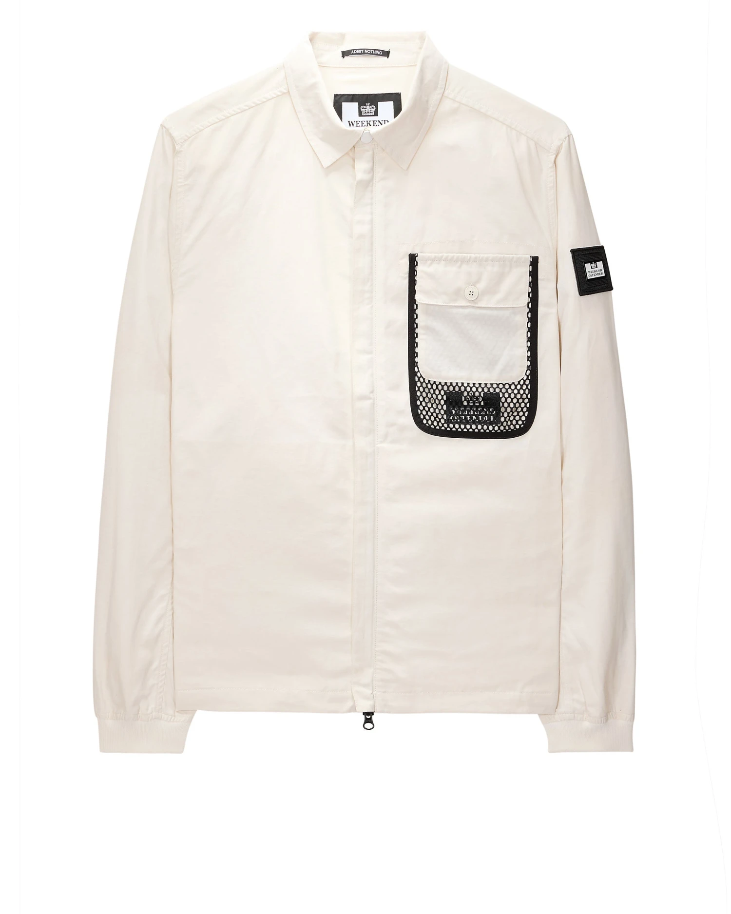 Weekend Offender Latmun Mesh Pocket Over-Shirt Winter White 1 Weekend Offender Latmun Mesh Pocket Over-Shirt Winter White