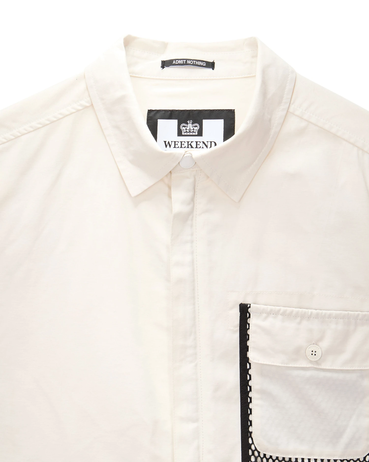 Weekend Offender Latmun Mesh Pocket Over-Shirt Winter White 5 Weekend Offender Latmun Mesh Pocket Over-Shirt Winter White - Image 5