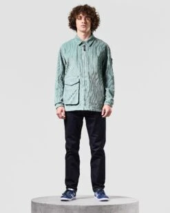 Weekend Offender Vinnie Cord Over-Shirt Mint Tea Green 9 Weekend Offender Vinnie Cord Over-Shirt Mint Tea Green -Clothing Shop OSAW2311 VINNIE MINT TEA 1347 MODEL