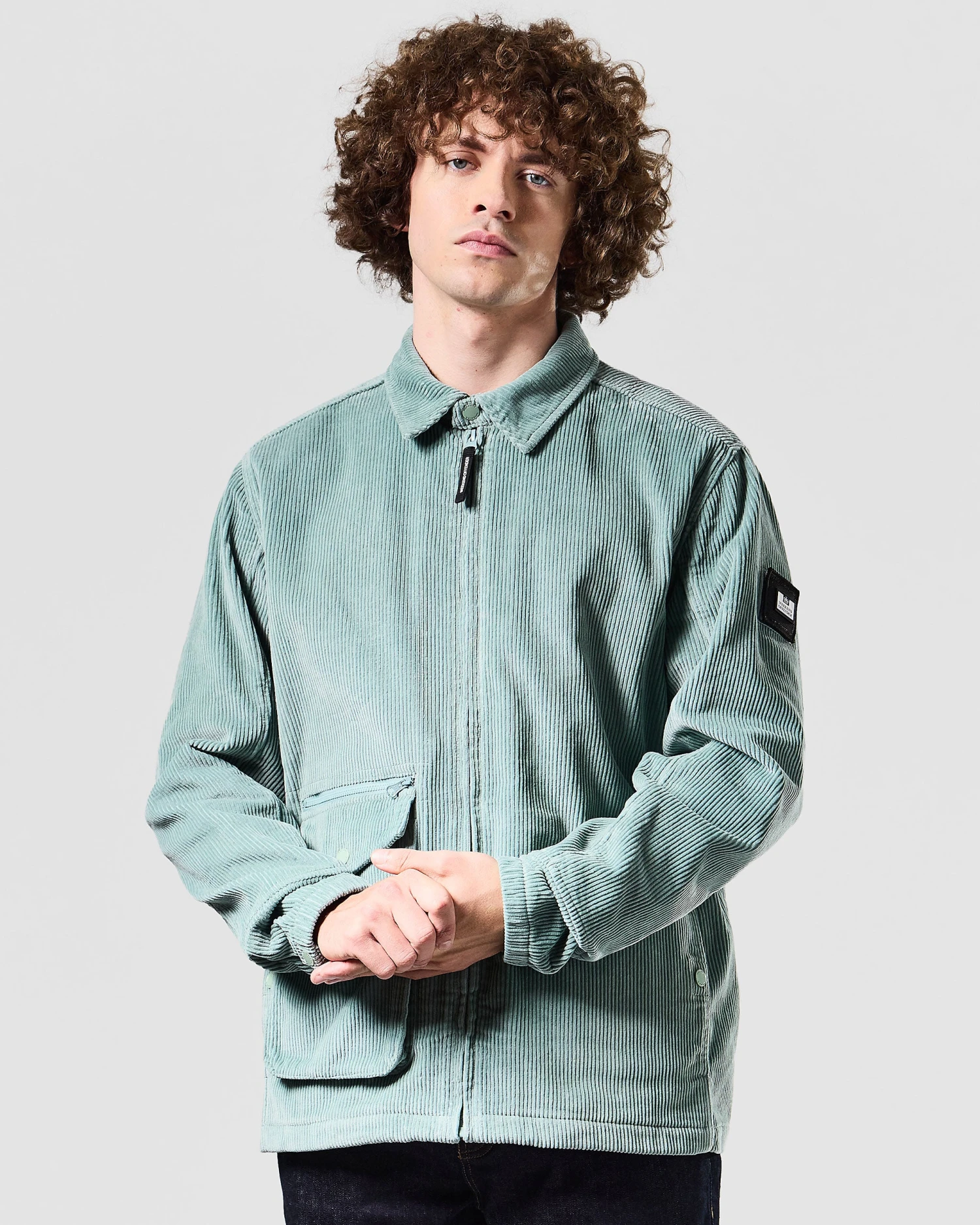 Weekend Offender Vinnie Cord Over-Shirt Mint Tea Green 2 Weekend Offender Vinnie Cord Over-Shirt Mint Tea Green - Image 2