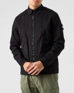 Weekend Offender LaMotta Over-Shirt Black -Clothing Shop OSSS2308 LAMOTTA BLACK 3856