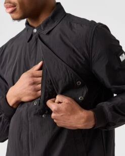 Weekend Offender Eubank Over-Shirt Black -Clothing Shop OSSS2309 EUBANK BLACK 4754