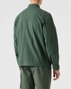 Weekend Offender Formella Garment Dye Over-Shirt Dark Green -Clothing Shop OSSS2312 FORMELLA DARK GREEN 5655 MODEL