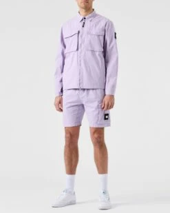Weekend Offender Formella Garment Dye Over-Shirt Wisteria -Clothing Shop OSSS2312 FORMELLA WISTERIA 5694 MODEL STSS2319 FARACI WISTERIA