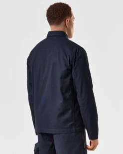 Weekend Offender Porter Over-Shirt Navy -Clothing Shop OSSS2409 PORTER NAVY 5418 MODEL
