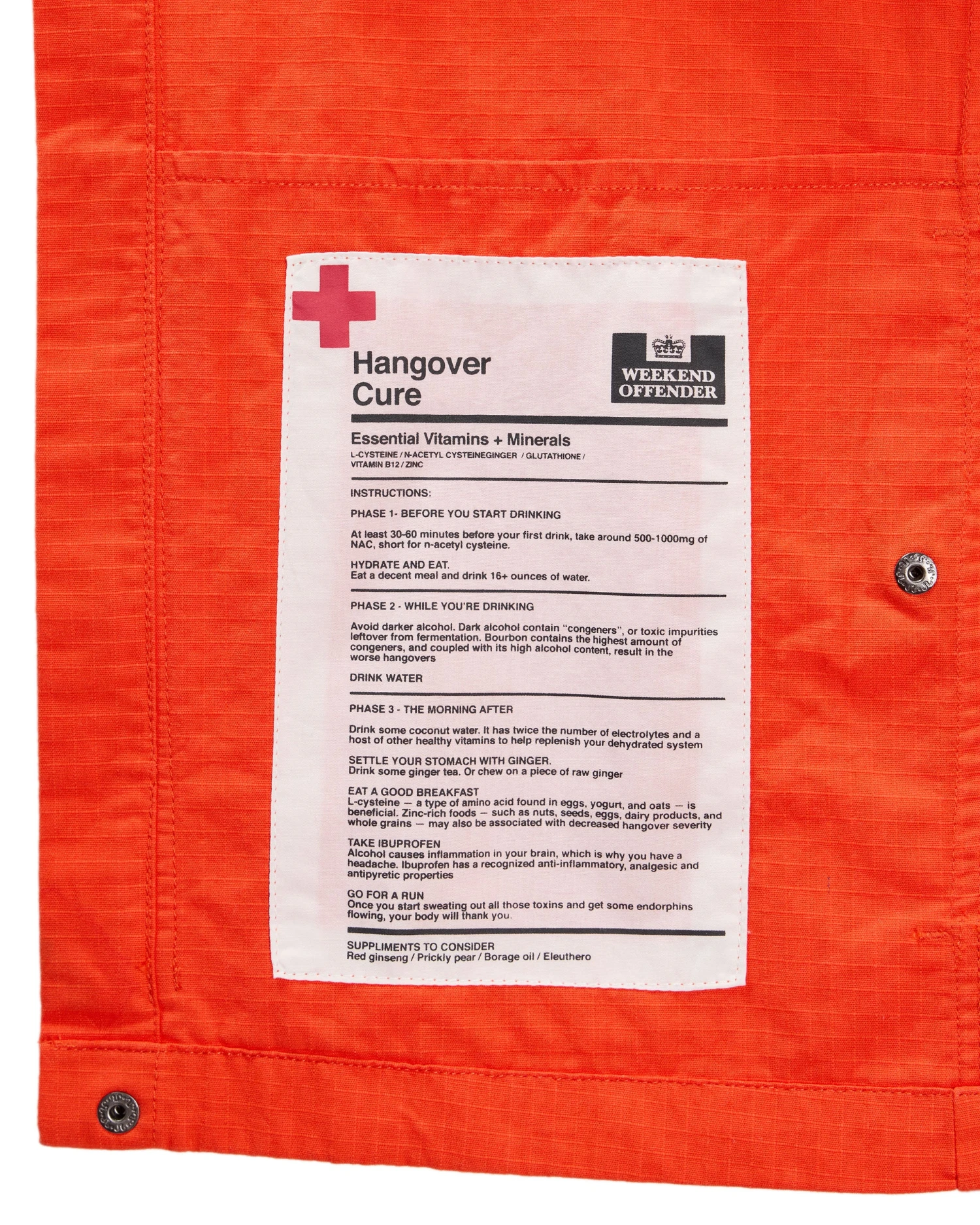 Weekend Offender Porter Over-Shirt Pure Orange 5 Weekend Offender Porter Over-Shirt Pure Orange - Image 5