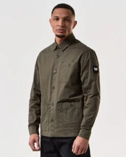 Weekend Offender Tavira Over-Shirt Castle Green -Clothing Shop OSSS2410 TAVIRA CASTLE GREEN 7625