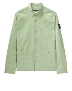 Weekend Offender Tavira Over-Shirt Pale Moss Green