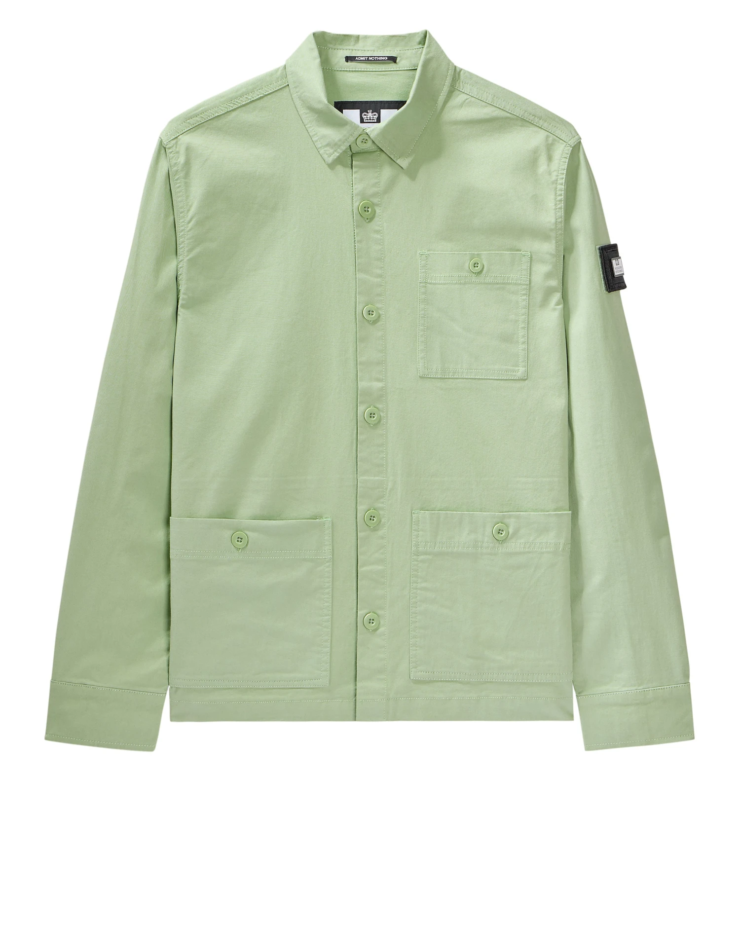 Weekend Offender Tavira Over-Shirt Pale Moss Green 1 Weekend Offender Tavira Over-Shirt Pale Moss Green