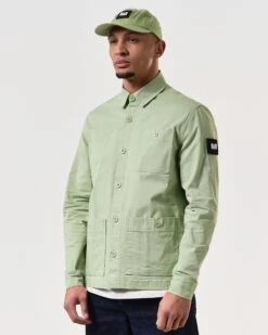 Weekend Offender Tavira Over-Shirt Pale Moss Green 10 Weekend Offender Tavira Over-Shirt Pale Moss Green -Clothing Shop OSSS2410 TAVIRA PALE MOSS 7277