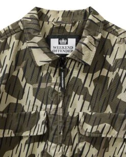 Weekend Offender Waya Over-Shirt Castle Green Rain Camo -Clothing Shop OSSS2420 WAYA CAMO CASTLE GREEN 9127