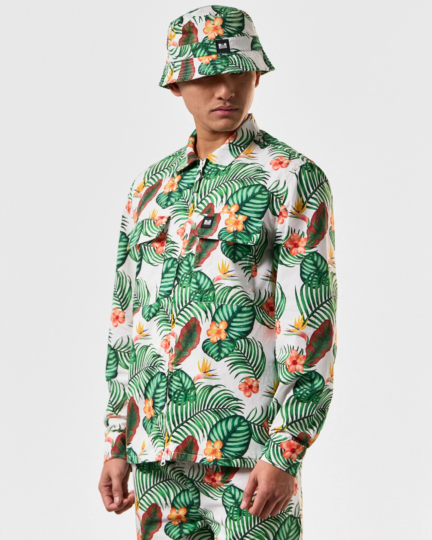 Weekend Offender White Lotus Over-Shirt White Lotus Print 3 Weekend Offender White Lotus Over-Shirt White Lotus Print - Image 3