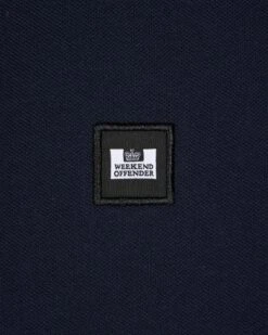 Weekend Offender Costa Polo Shirt Navy/Blue House Check -Clothing Shop POAW23 10 COSTA NAVY 0949