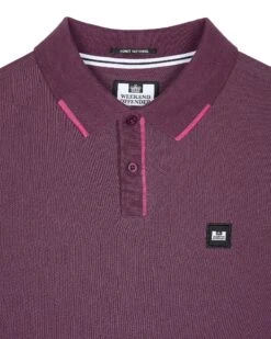 Weekend Offender Rivas Polo Shirt Deep Plum 10 Weekend Offender Rivas Polo Shirt Deep Plum -Clothing Shop POAW23 12 RIVAS DEEP PLUM 2281