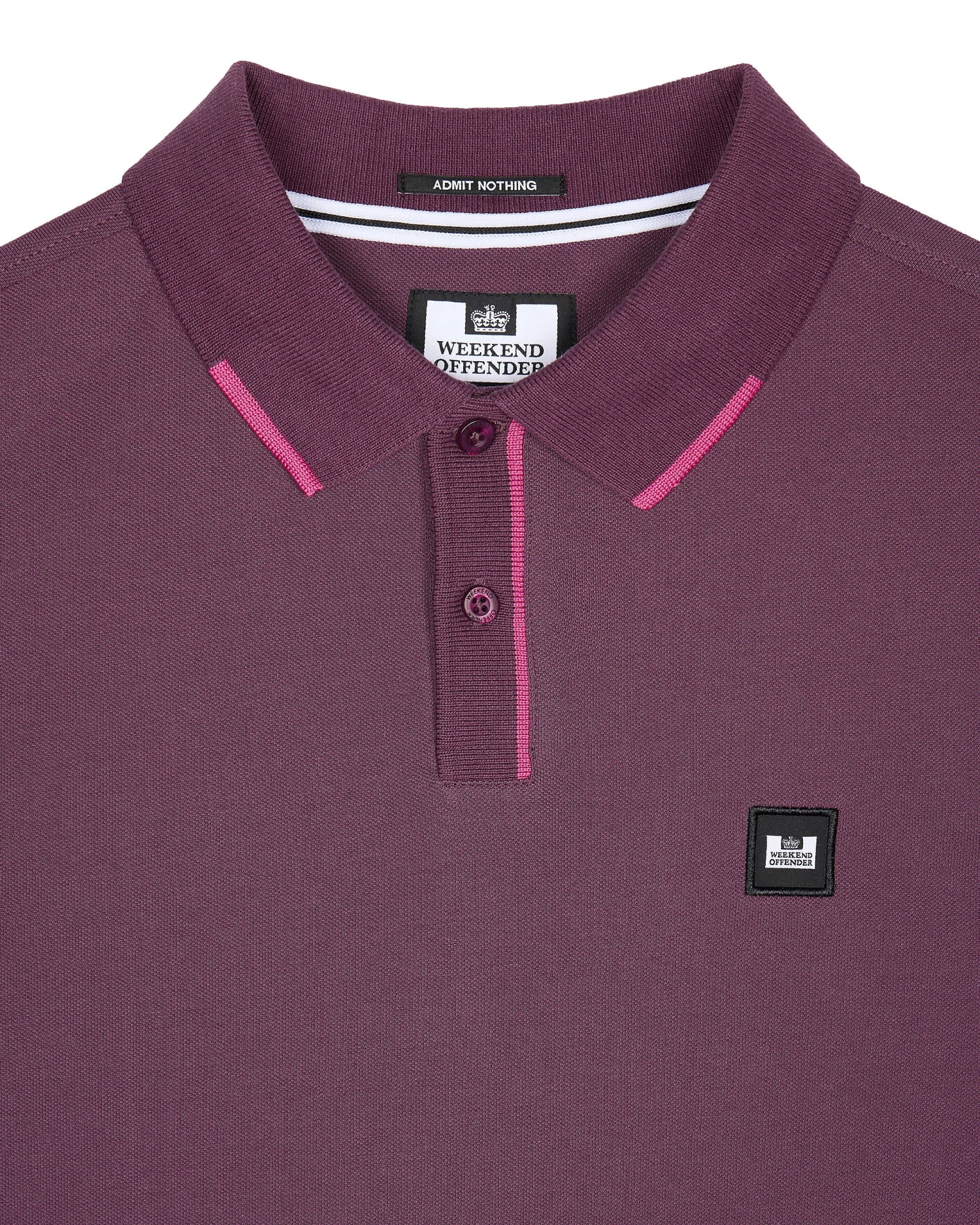 Weekend Offender Rivas Polo Shirt Deep Plum 5 Weekend Offender Rivas Polo Shirt Deep Plum - Image 5