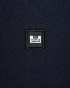 Weekend Offender Sakai Polo Shirt Navy/Blue House Check -Clothing Shop POAW2309 SAKAI NAVY BLUE CHECK 0870