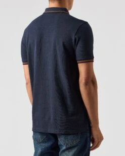 Weekend Offender Colombi Polo Shirt Navy -Clothing Shop POAW2311 COLOMBI NAVY 0533 MODEL