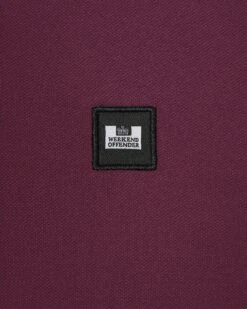 Weekend Offender Schooling Polo Shirt Deep Plum -Clothing Shop POAW2316 SCHOOLING DEEP PLUM 0933