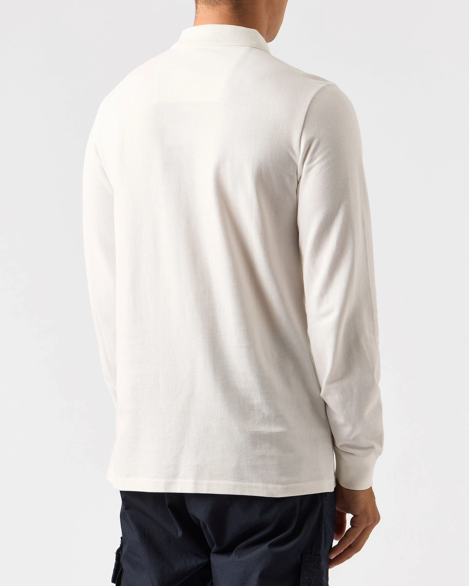 Weekend Offender Boman Long Sleeve Polo Shirt Winter White 4 Weekend Offender Boman Long Sleeve Polo Shirt Winter White - Image 4