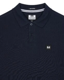 Weekend Offender Dice Long Sleeve Polo Shirt Navy -Clothing Shop POAW3220 DICE NAVY 0975