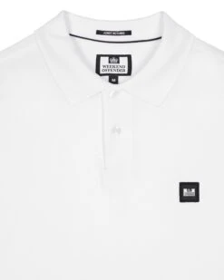 Weekend Offender Dice Long Sleeve Polo Shirt White -Clothing Shop POAW3220 DICE NAVY 0980