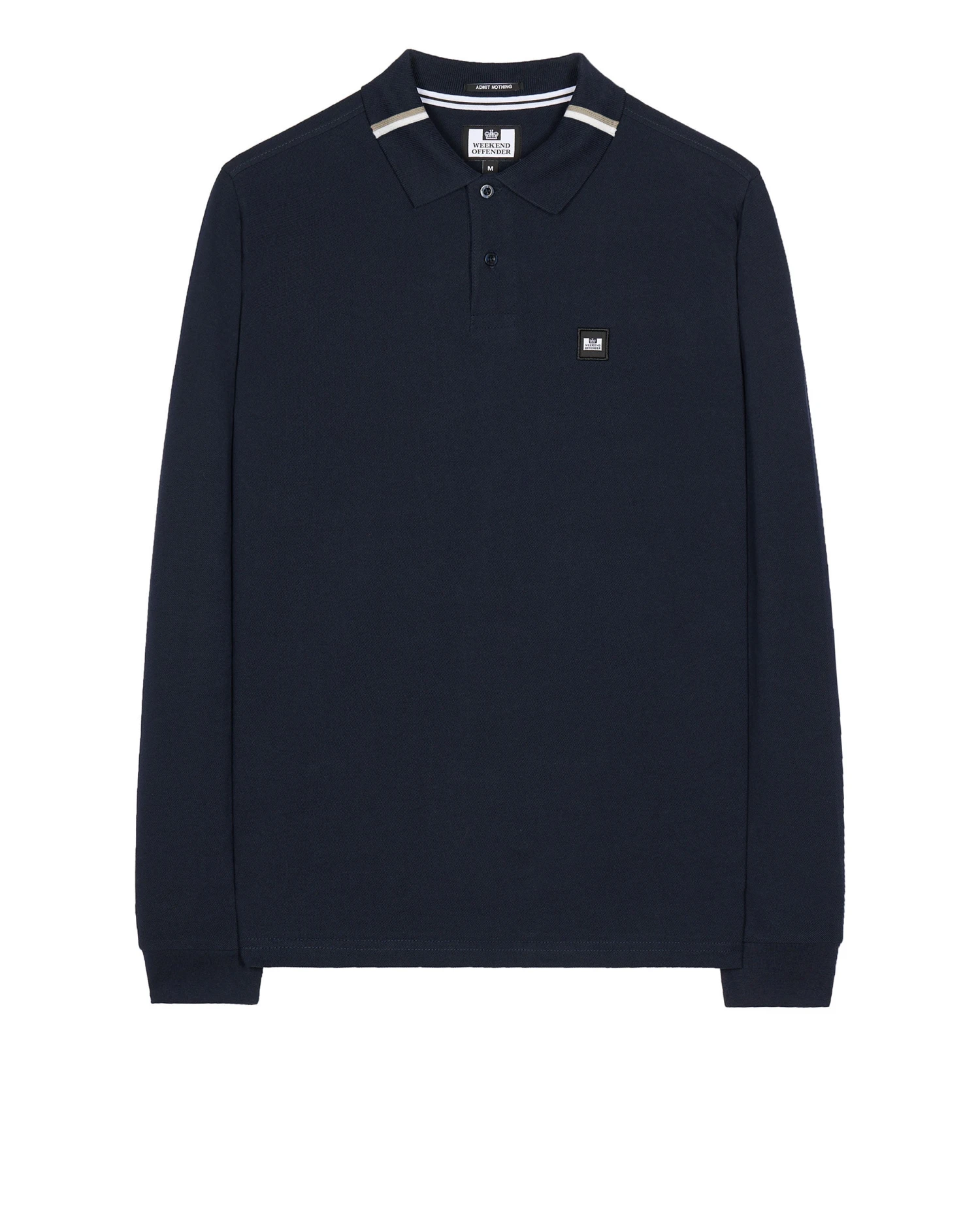 Weekend Offender Boman Long Sleeve Polo Shirt Navy 1 Weekend Offender Boman Long Sleeve Polo Shirt Navy