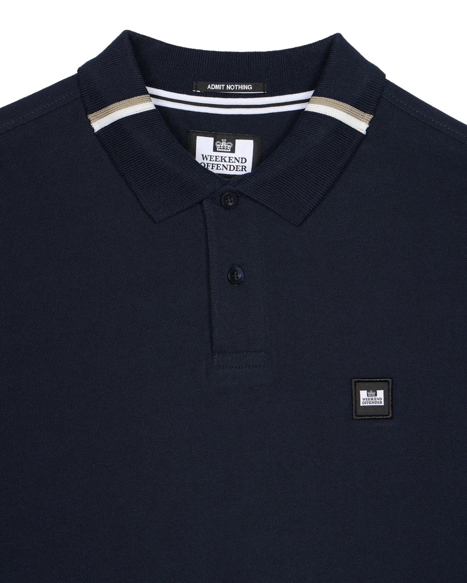 Weekend Offender Boman Long Sleeve Polo Shirt Navy 6 Weekend Offender Boman Long Sleeve Polo Shirt Navy - Image 6