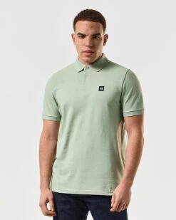 Weekend Offender Caneiros Polo Shirt Pale Moss Green -Clothing Shop POSS2401 CANEIROS PALE MOSS 5005 MODEL