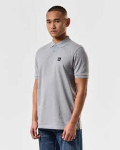 Weekend Offender Caneiros Polo Shirt Smokey Grey -Clothing Shop POSS2401 CANEIROS SMOKEY 4106 MODEL