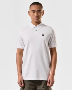 Weekend Offender Caneiros Polo Shirt White -Clothing Shop POSS2401 CANEIROS WHITE 3995 MODEL