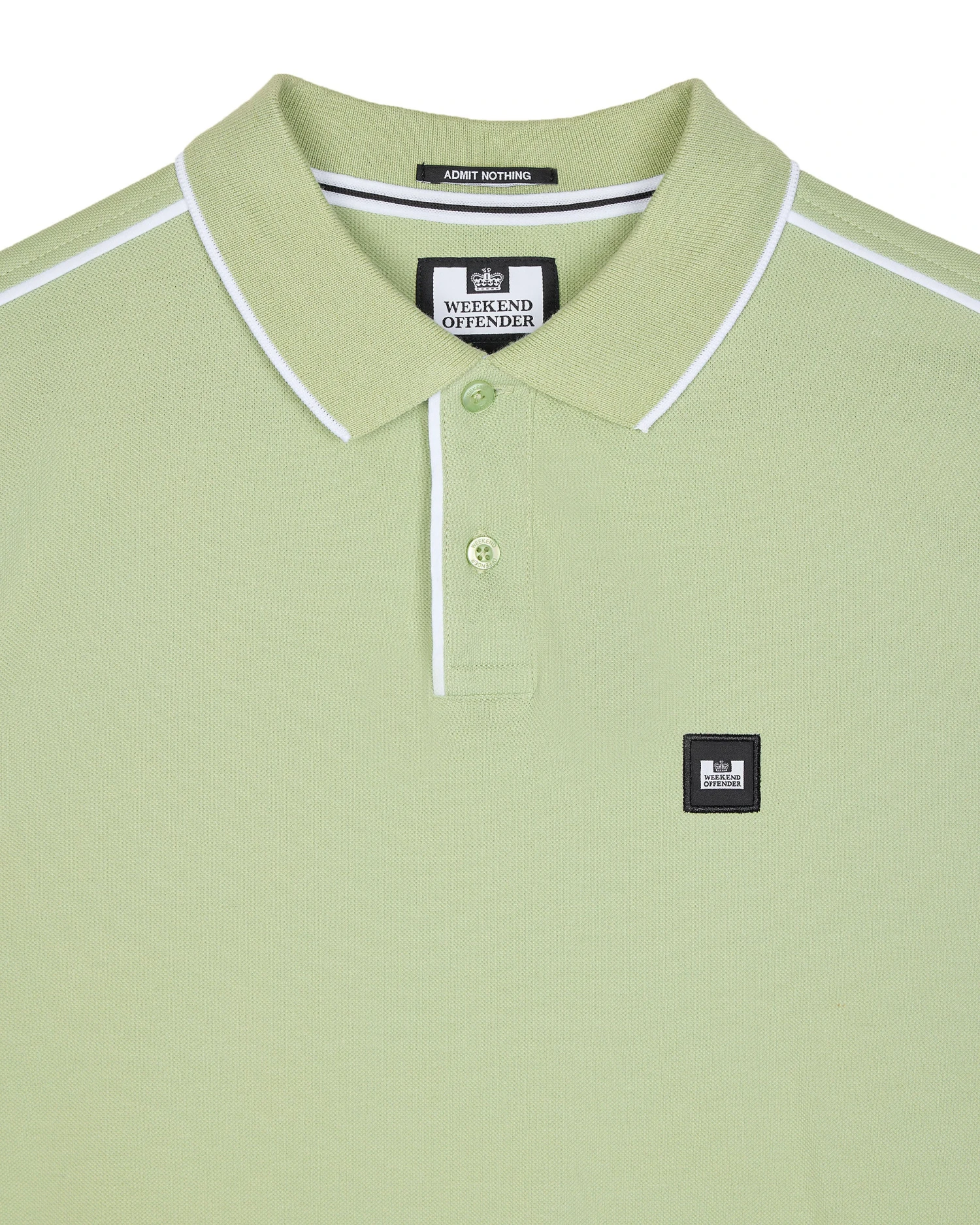 Weekend Offender Astola Polo Shirt Pale Moss Green 6 Weekend Offender Astola Polo Shirt Pale Moss Green - Image 6