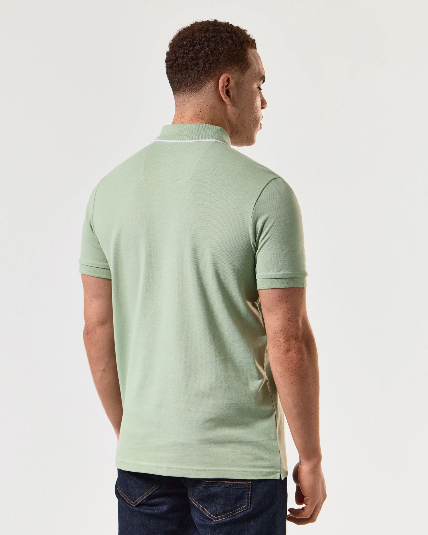 Weekend Offender Astola Polo Shirt Pale Moss Green 5 Weekend Offender Astola Polo Shirt Pale Moss Green - Image 5