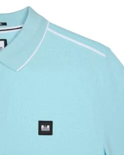 Weekend Offender Astola Polo Shirt Saltwater Blue -Clothing Shop POSS2402 ASTOLA SALTWATER 11006