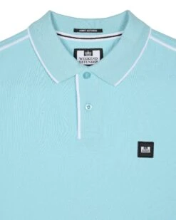 Weekend Offender Astola Polo Shirt Saltwater Blue -Clothing Shop POSS2402 ASTOLA SALTWATER 11007