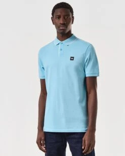 Weekend Offender Astola Polo Shirt Saltwater Blue -Clothing Shop POSS2402 ASTOLA SALTWATER 6815