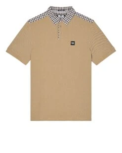 Weekend Offender Costa Polo Shirt Cognac Brown