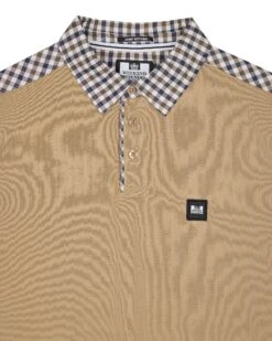 Weekend Offender Costa Polo Shirt Cognac Brown -Clothing Shop POSS2405 COSTA COGNAC 10888