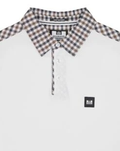 Weekend Offender Costa Polo Shirt White -Clothing Shop POSS2405 COSTA WHITE 10883
