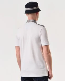 Weekend Offender Costa Polo Shirt White -Clothing Shop POSS2405 COSTA WHITE 6132 MODEL